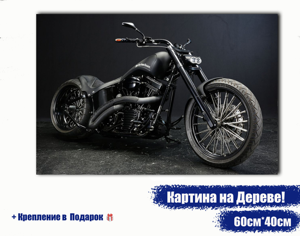 Деревянное панно "Harley Davidson" 6040 #1