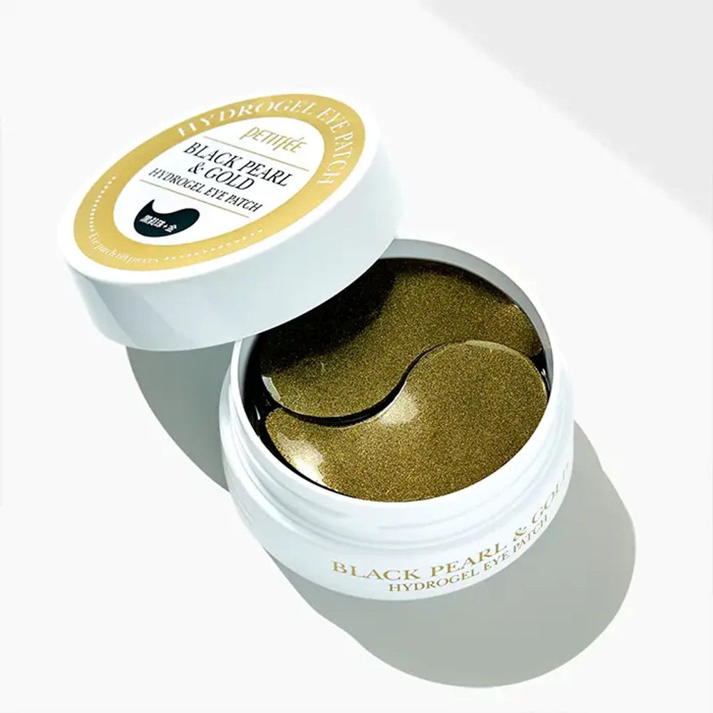 Патчи PETITFEE BLACK PEARL & GOLD HYDROGEL EYE PATCH для глаз с экстрактом золота и черного жемчуга / #1