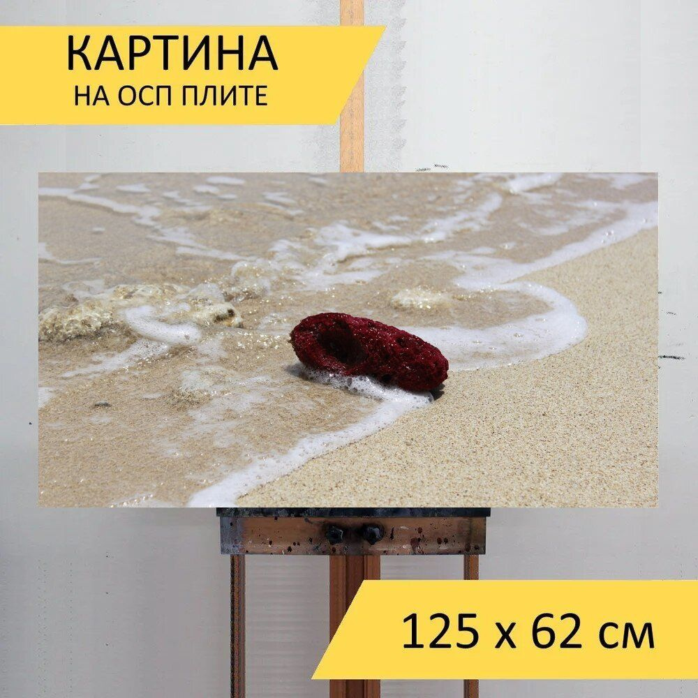 LotsPrints Картина "Песок, пляж, водное пространство 42", 125 х 62 см  #1