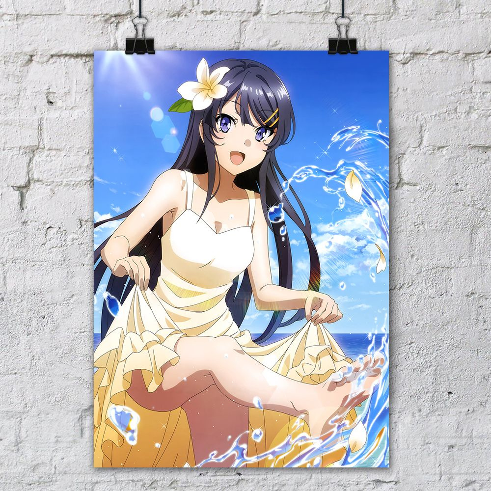 Постер Rascal Does Not Dream of Bunny Girl Senpai - Mai Sakurajima / Плакат на стену  #1