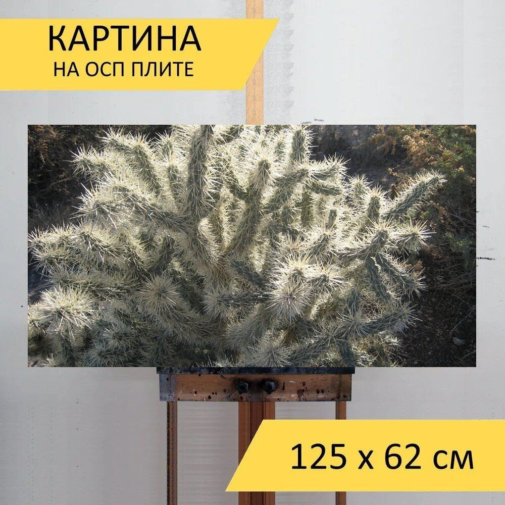 LotsPrints Картина "Кактус, десерт, колючие растения 19", 125 х 62 см  #1