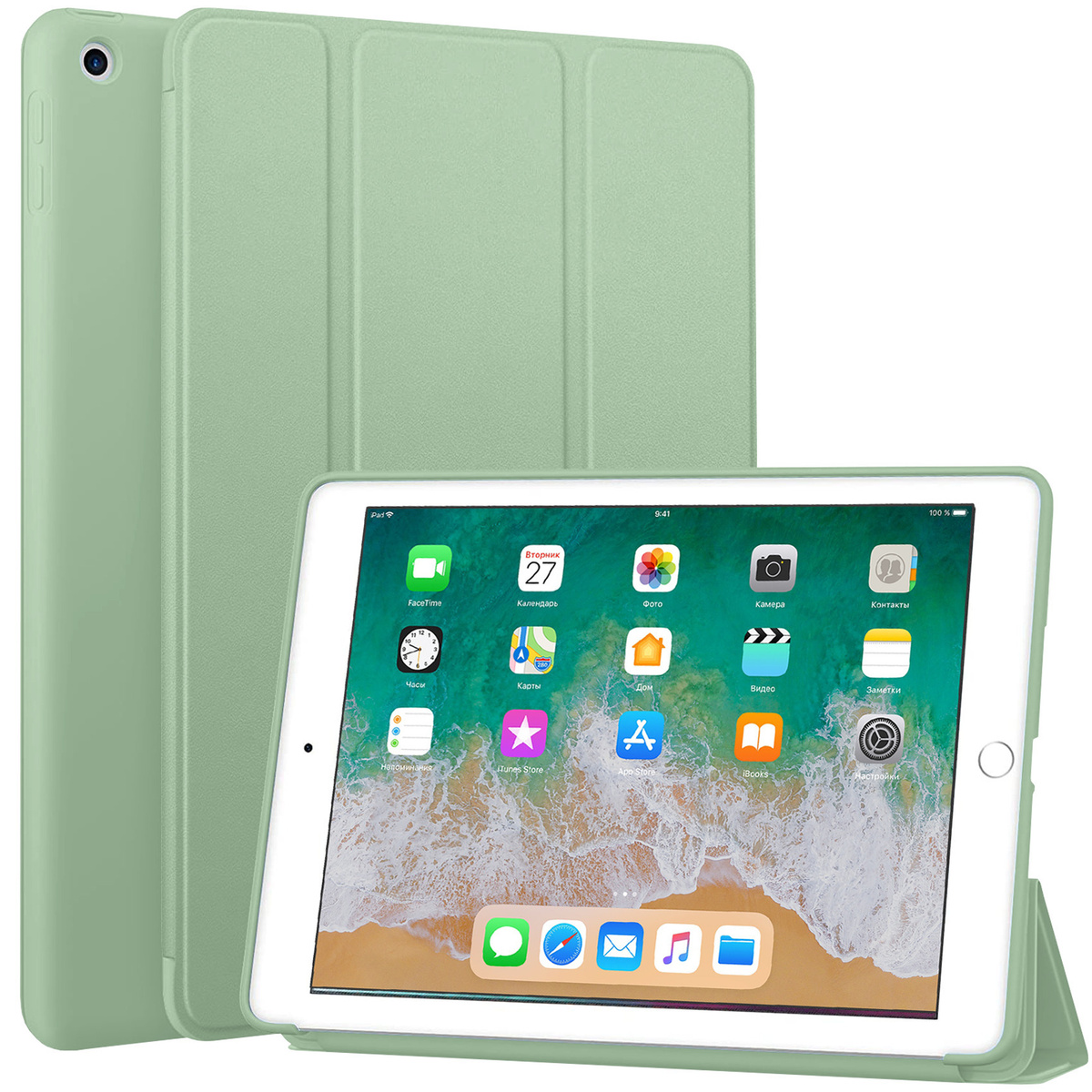 Мятный (Mint Green), чехол для iPad 10.2 ONLY CASE SIMPLE