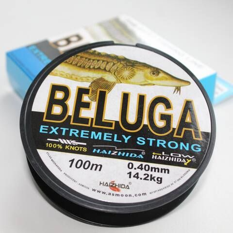 Монофильная леска для рыбалки Balsax Beluga Extremely Strong, 100 м, 0,40 мм, тест 14,2 кг.