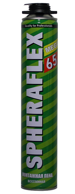 ПенамонтажнаяSPHERAFLEXMEGA65PRO(-10/+30),850мл(750гр.)