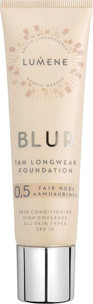 Тональный крем Lumene Blur Blur 16 часов SPF 15, устойчивый, тон №0,5, Fair Nude, бежевый  #1