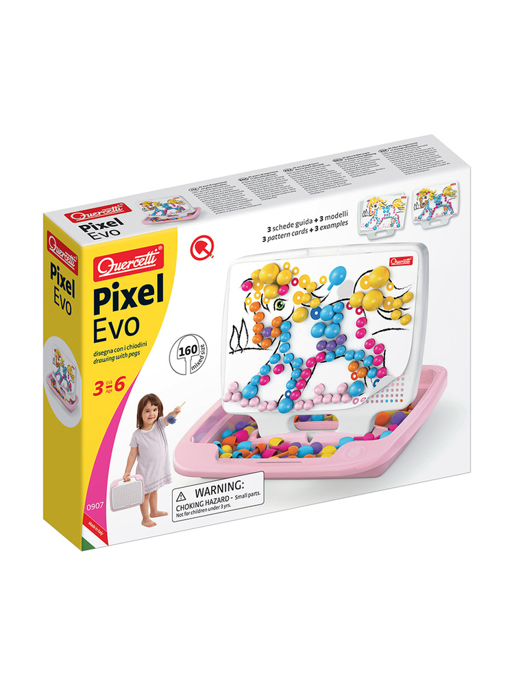 Мозаика Quercetti "PixelEvo girl small" №0907, 160 элементов. Уцененный товар  #1