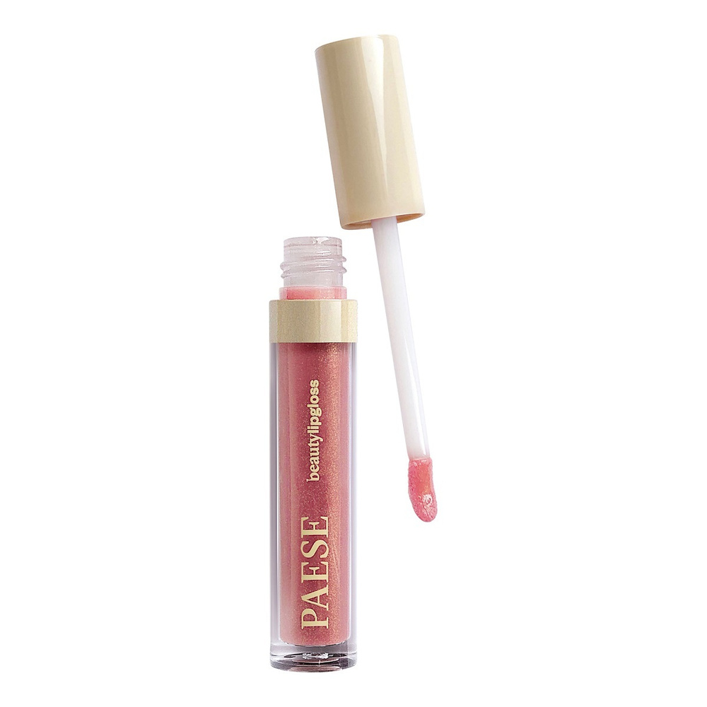 PAESE Блеск для губ BEAUTY LIPGLOSS тон 03 Glossy для увеличения, увлажняющий бальзам с шиммером мерцающий #1