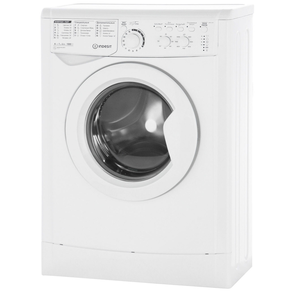 Стиральная машина Indesit EWUC 4105 CIS белая узкая  #1