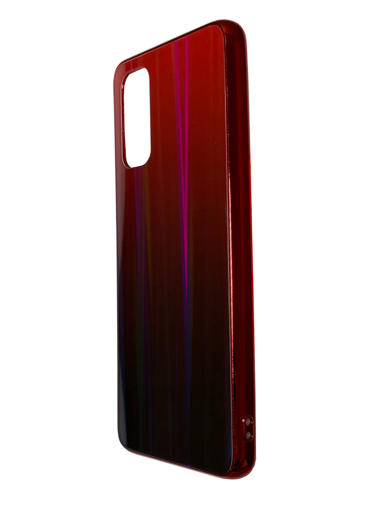 Накладка пластиковая Омбре с силиконовой окантовкой для Samsung Galaxy S20 красный  #1