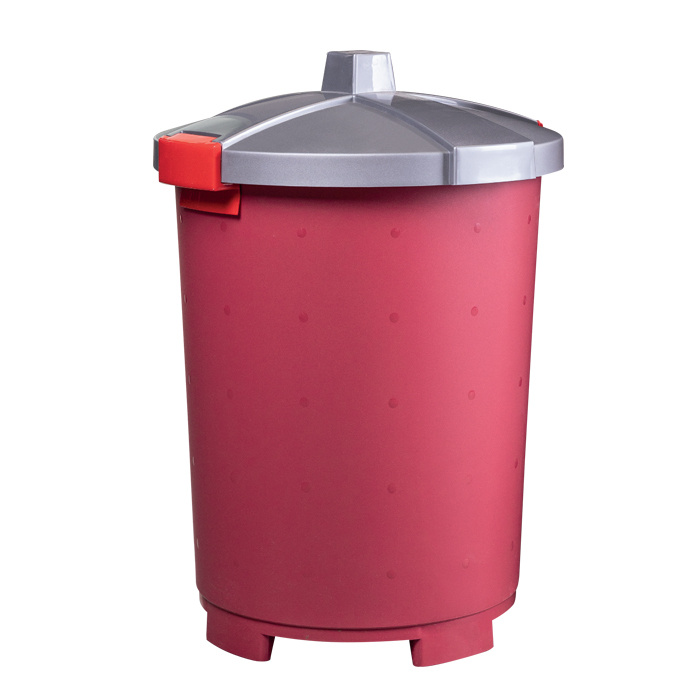 Мусорный бак/мусорное ведро/контейнер для мусора 45л бордовый  #1