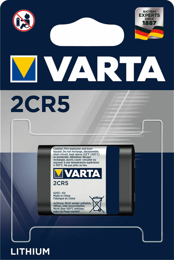 Varta Батарейка 2CR5, Литиевый тип, 6 В, 1 шт #1
