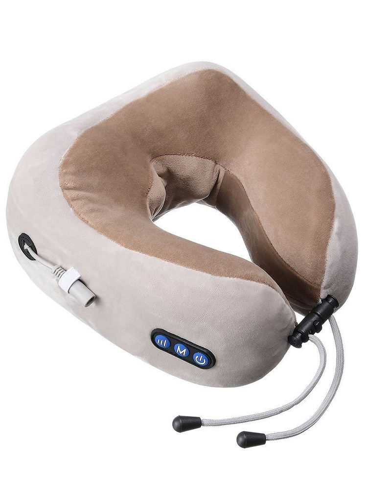 Массажная подушка для шеи 2 в 1 U-Shaped Massage Pillow / Портативный массажер для шеи, плеч и спины #1