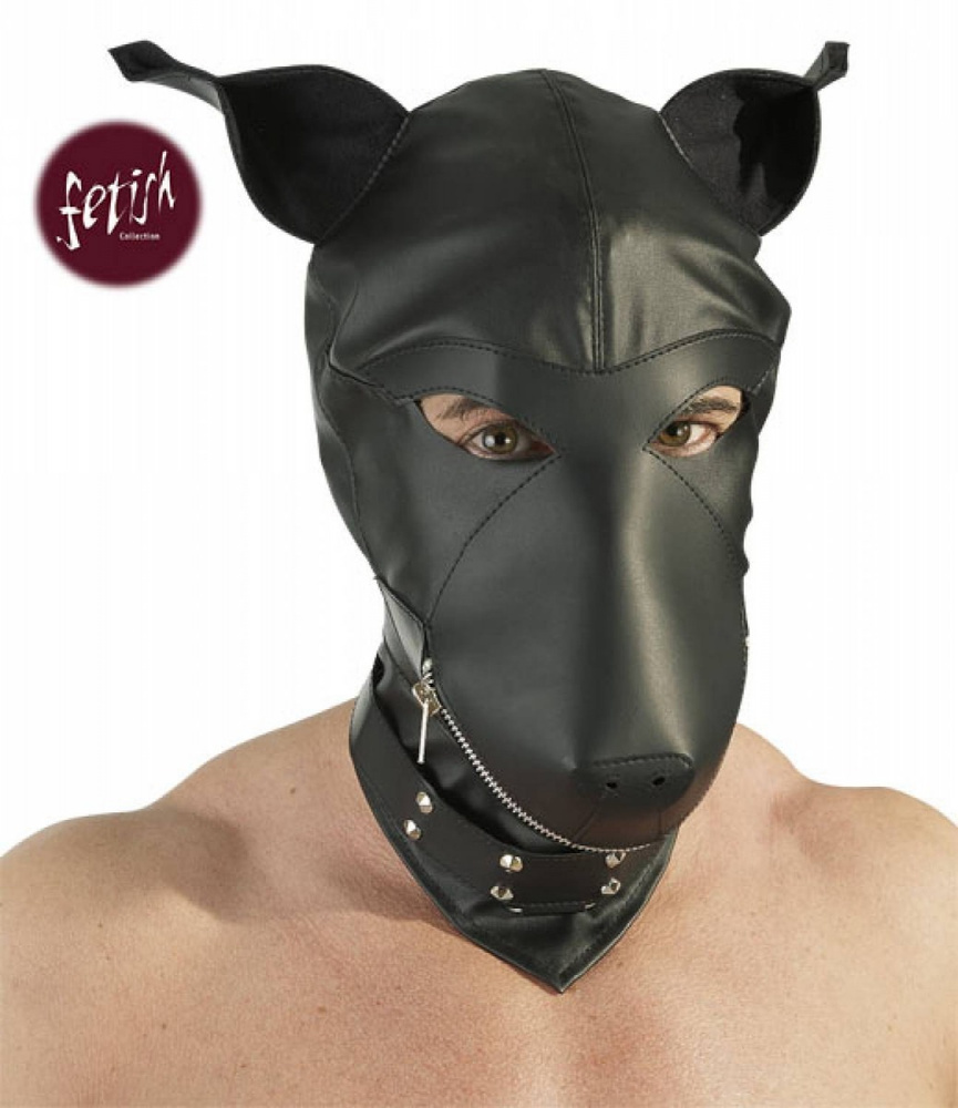Кожаный шлем собаки Devotion Maske #1