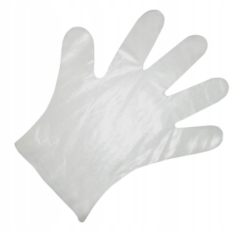 Перчатки полиэтиленовые одноразовые (прозрачные), 100 шт Размер универсальный  #1