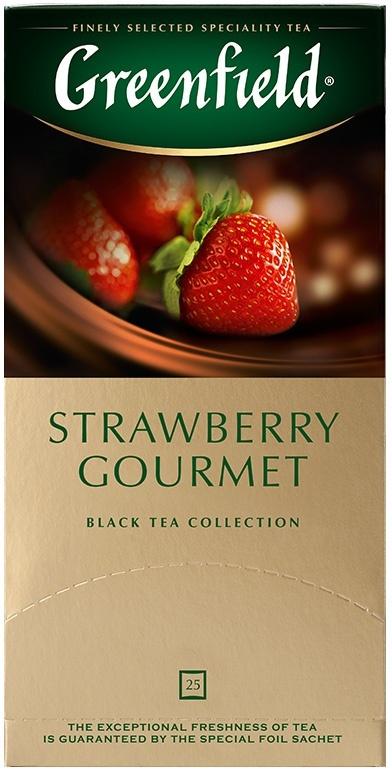 Чай в пакетиках черный Greenfield Strawberry Gourmet, 25 шт - купить с ...