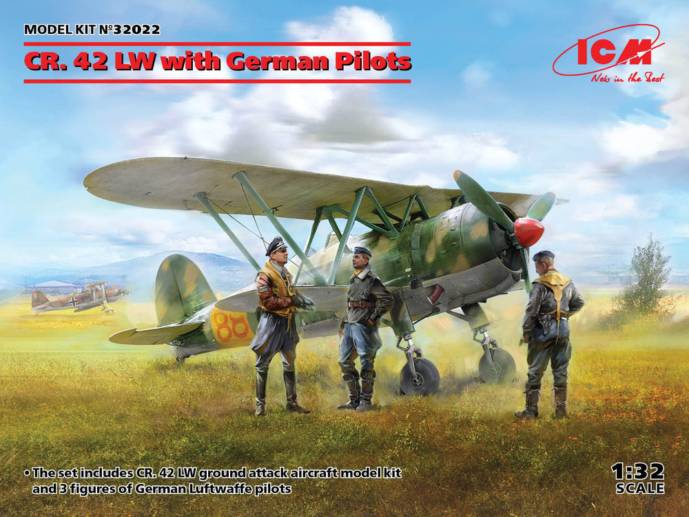 ICM CR. 42 LW с Немецкими пилотами, 1/32, Сборная модель #1
