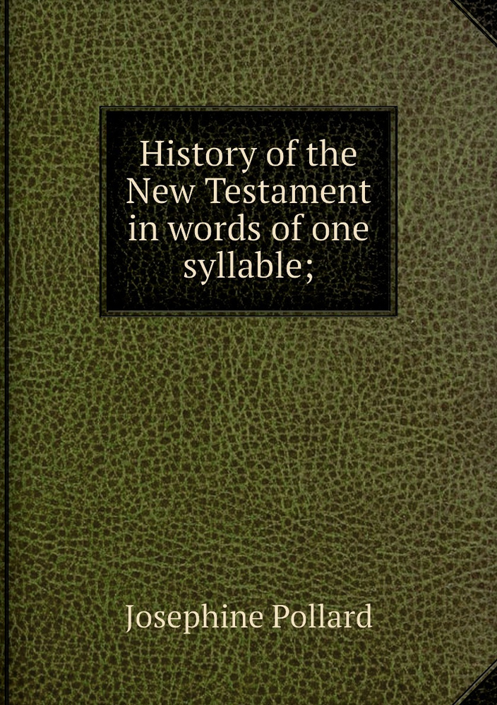 History of the New Testament in words of one syllable; #1