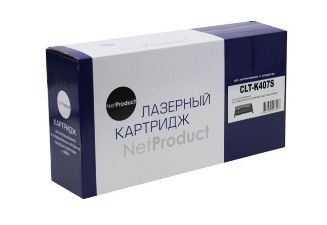 Тонер-картридж лазерный NetProduct CLT-K407S для Samsung CLP-320/320n/325/CLX-3185, черный  #1