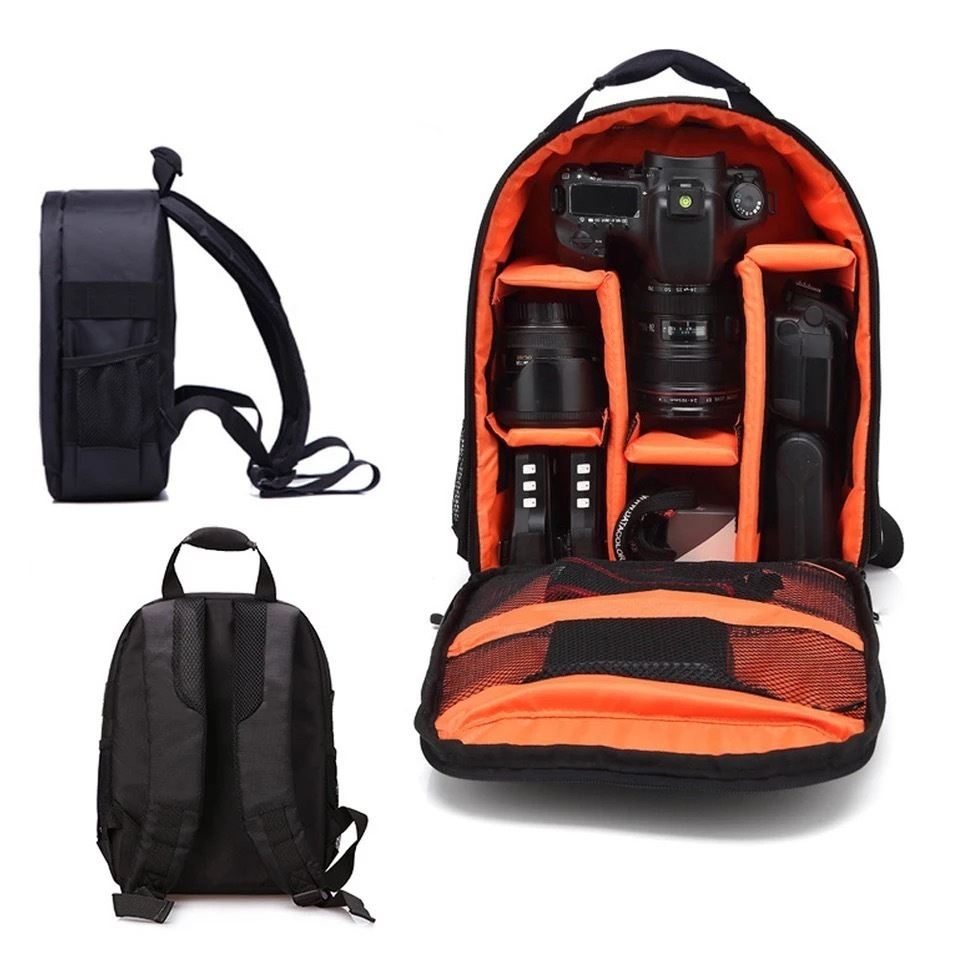 Рюкзак для фотоаппарата CB-05OR оранжевый, водонепроницаемый фоторюкзак для камеры и объективов  #1