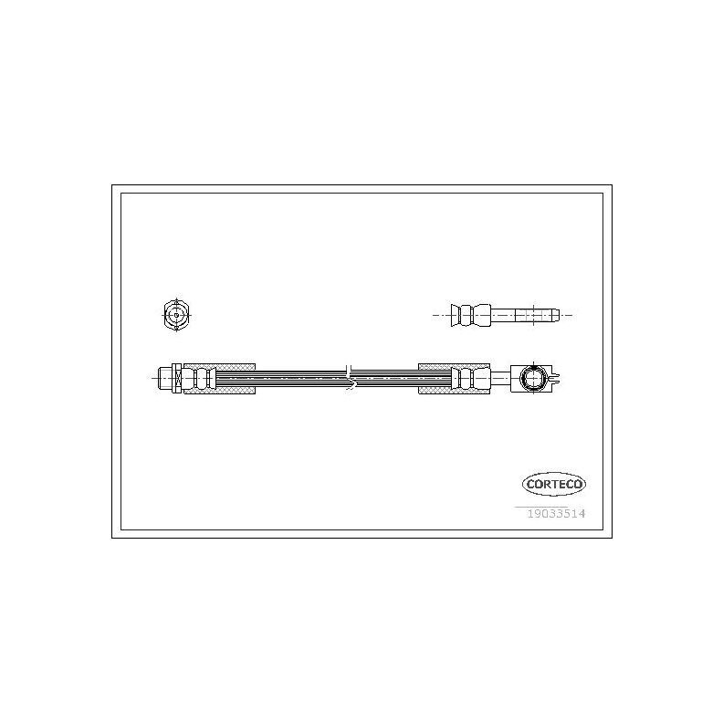 CORTECO Трубки тормозные, арт. 19033514 #1