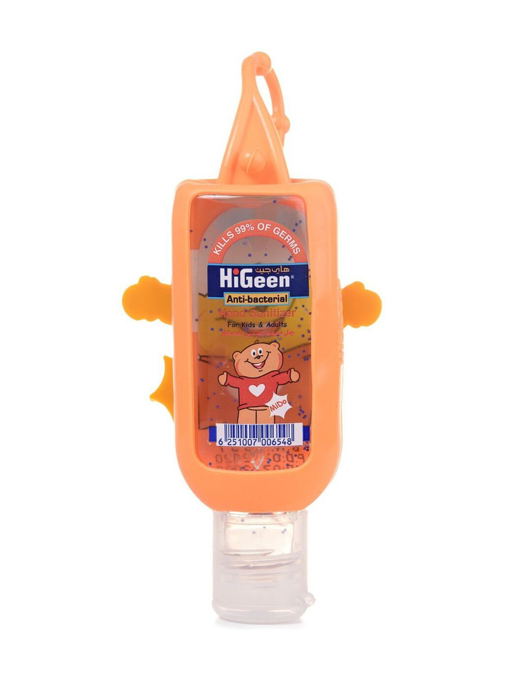 HiGeen детский антибактериальный гель для рук с витаминами "Mido" с эластичным держателем, +3, 50 мл #1