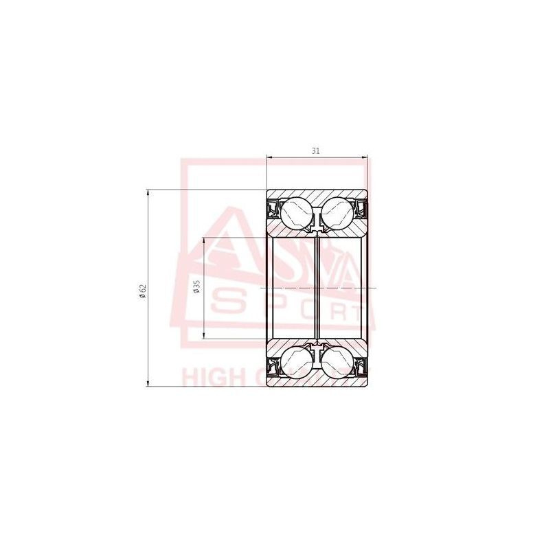 ASVA Подшипник ступицы, арт. DAC35620031 #1