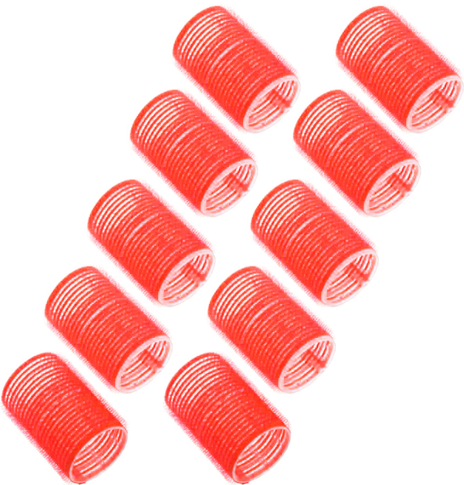 DEWAL BEAUTY Бигуди-липучки DBL36, красные, d 36 мм x 63 мм, 10 шт #1
