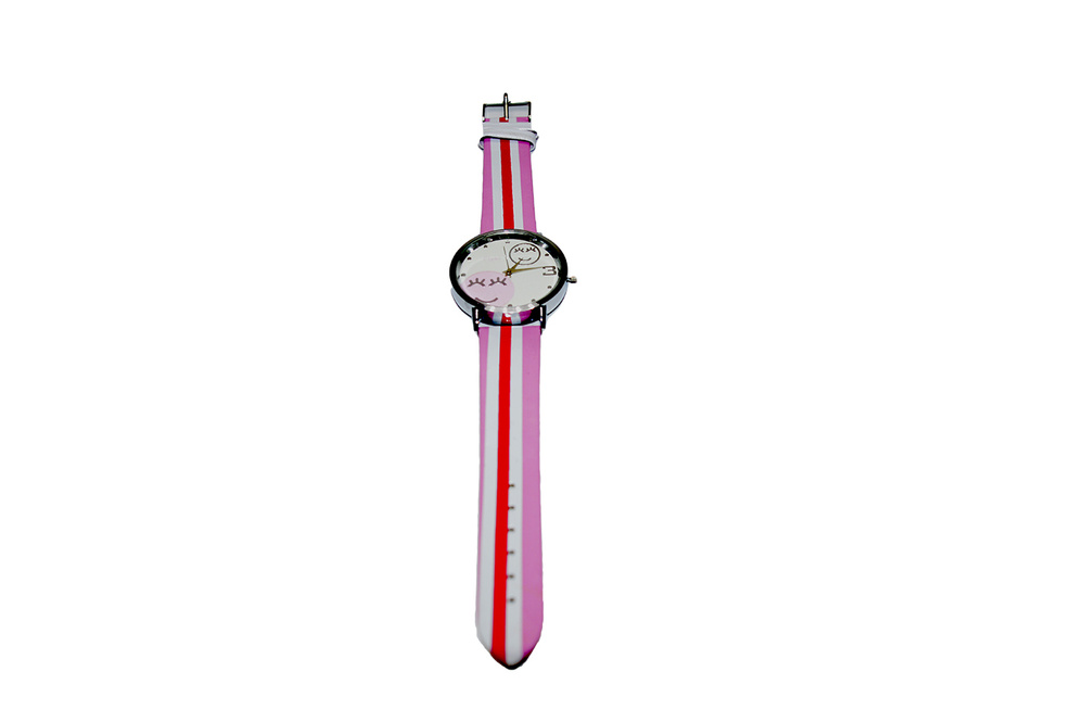 Часы кварцевые наручные Розовые Смайлики. Счастливые часов не наблюдают. Они их покупают.  #1