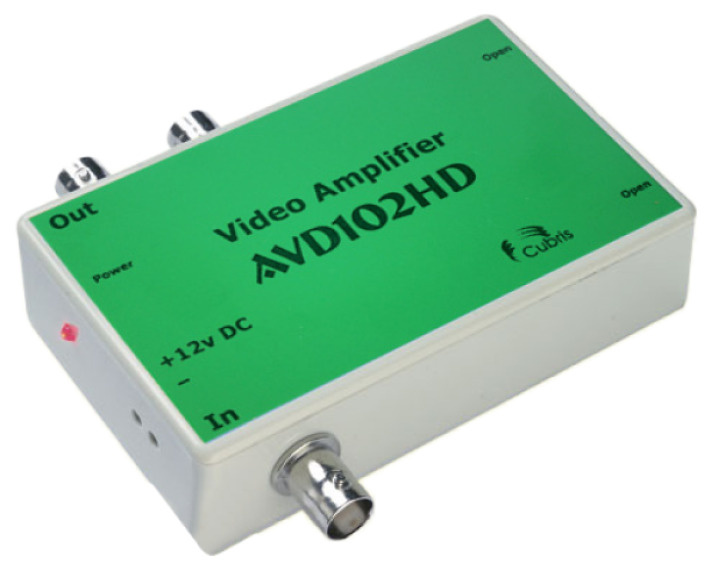 Усилитель - разветвитель видеосигнала по коаксиальному кабелю Кубрис AVD102HD на два канала / Усилитель #1