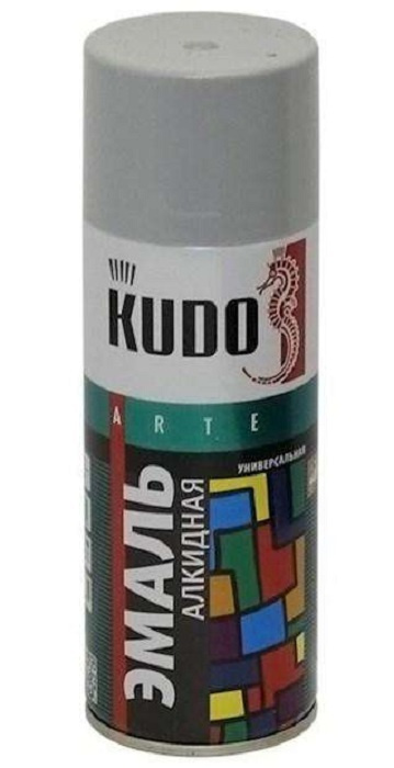 Эмаль алкидная универсальная 520 мл аэрозоль KUDO, светло-серая KU-1017  #1
