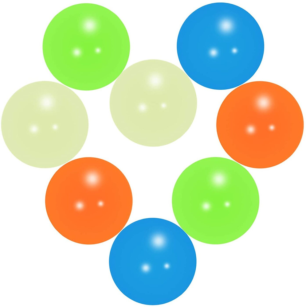 Набор из 8 разноцветных шариков globbles / липкие шарики  #1