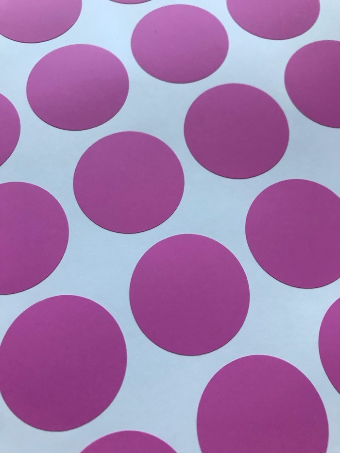 Наклейка круглая нежно-розовый матовый, диаметр 30 мм, "Фурнитура и Упаковка", 10 шт  #1