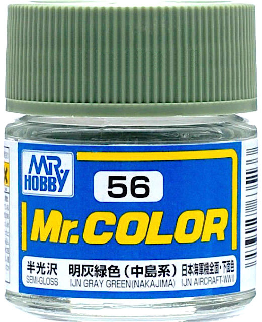 Mr.Color Краска эмалевая цвет IJN Gray Green, Nakajima (IJN Aircraft WWII), Серо-зеленый полуматовый, #1