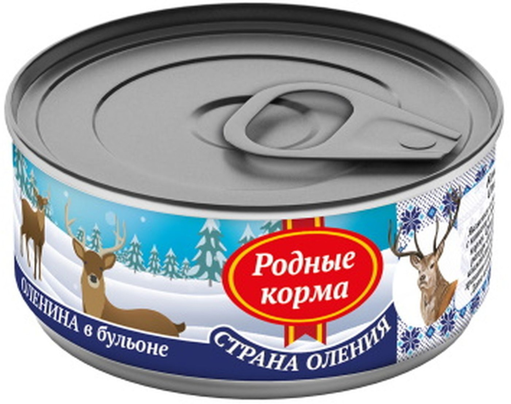 Влажный корм для собак Родные Корма, оленина, фарш, 100 г #1