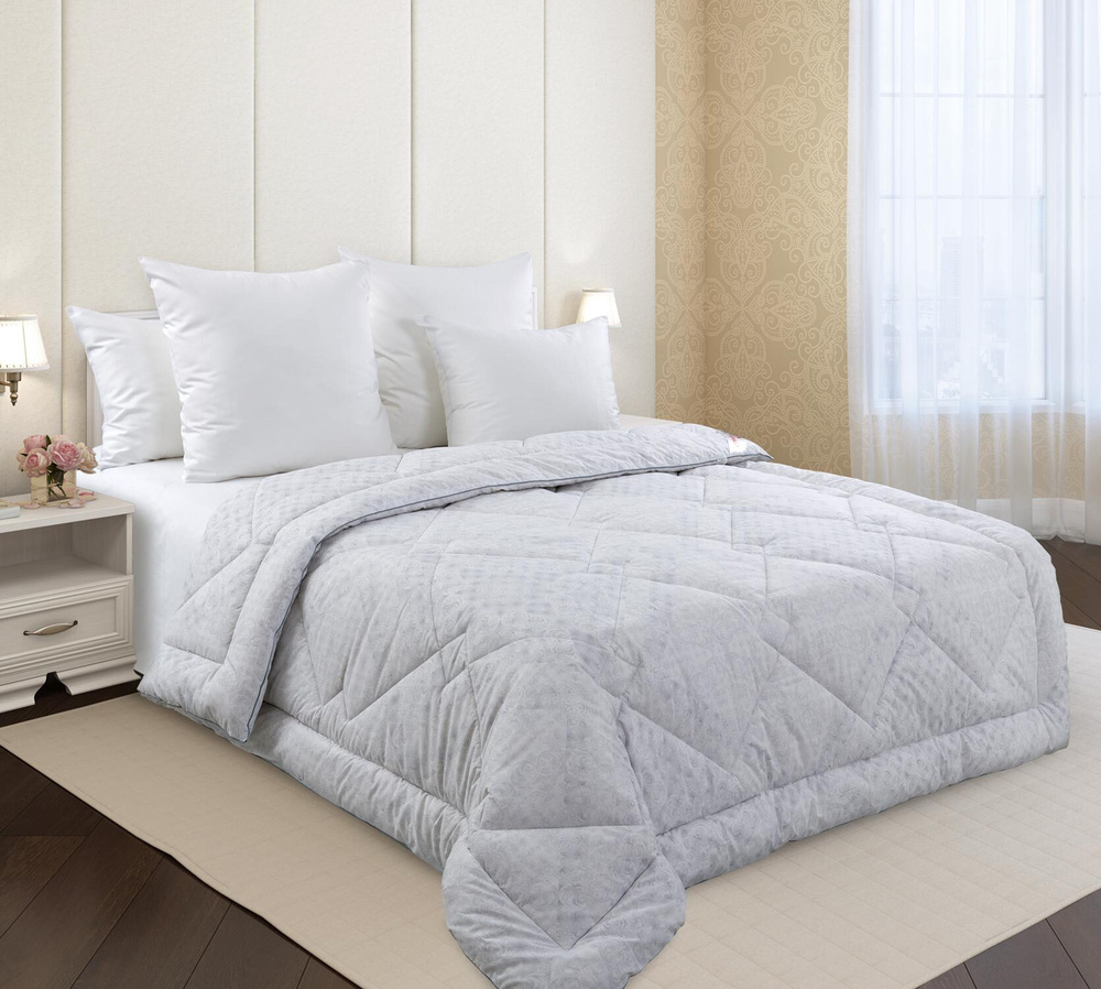 Одеяло Текс-Дизайн 200х200 Овечья шерсть , утепленное одеяло (400г), перкаль, теплое, одеяло евро  #1