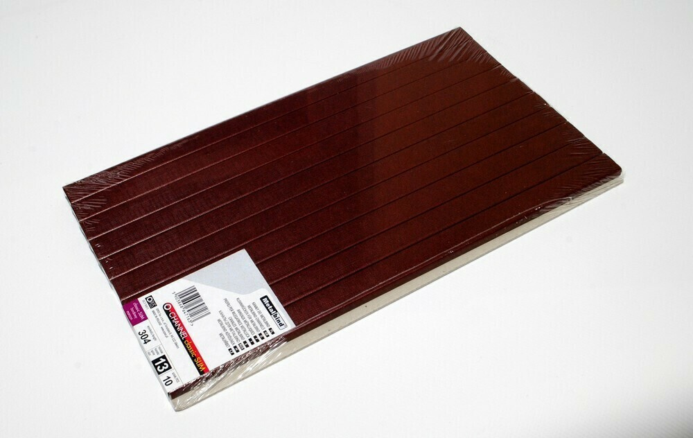 Канал Slim бордовый 13мм А4 304мм с покрытием "ткань" для биндера Metalbind (10шт)  #1