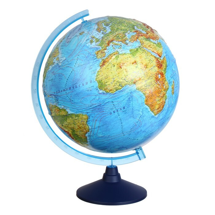 Глобус физико-политический Глобен, интерактивный, диаметр 320 мм, рельефный, с подсветкой от батареек, #1