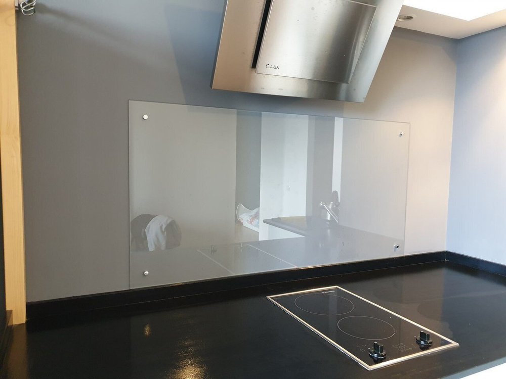 Фартук для кухни настенный прозрачный из поликарбоната 2450*600*3.0мм. Экран защитный от брызг на кухонный #1