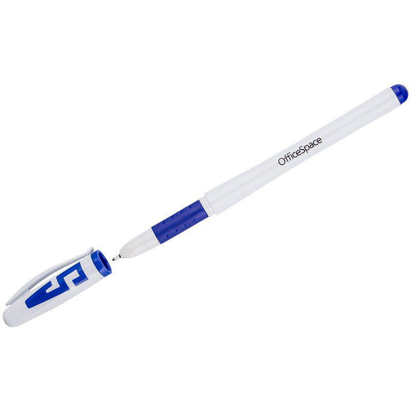 Ручка гелевая OfficeSpace синяя 1мм грип 5 шт #1