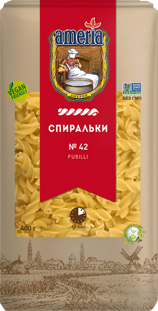 Макаронные изделия Ameria спирали Fusilli № 042, 400 г #1