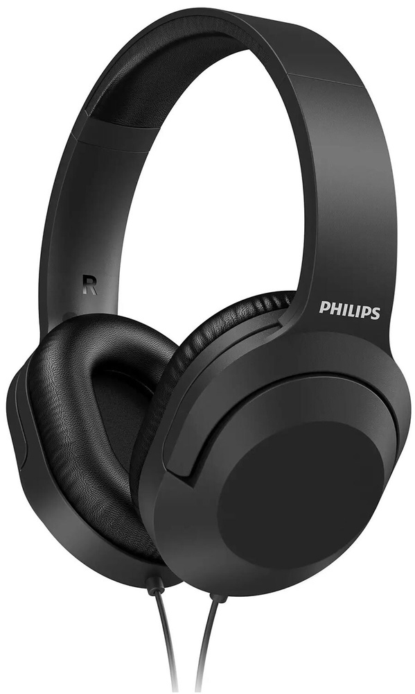 Philips Наушники проводные, 3.5 мм, 6.3 мм, черный #1