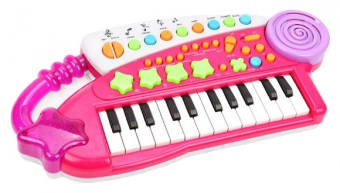 Детский музыкальный инструмент Синтезатор Наша игрушка Удачливый музыкант 24 клавиши BX1606  #1