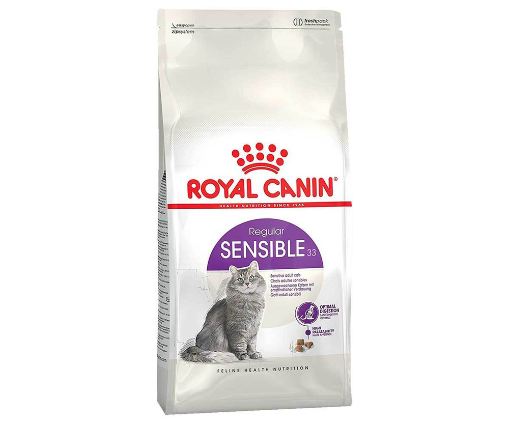 Сухой корм royal canin для кошек с чувствительным пищеварением feline health nutrition sensible 33 200г #1