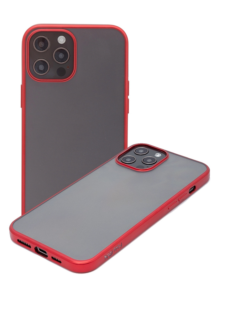 Чехол на айфон 11 про макс / накладка для iPhone 11 pro max, красный, прозрачный  #1