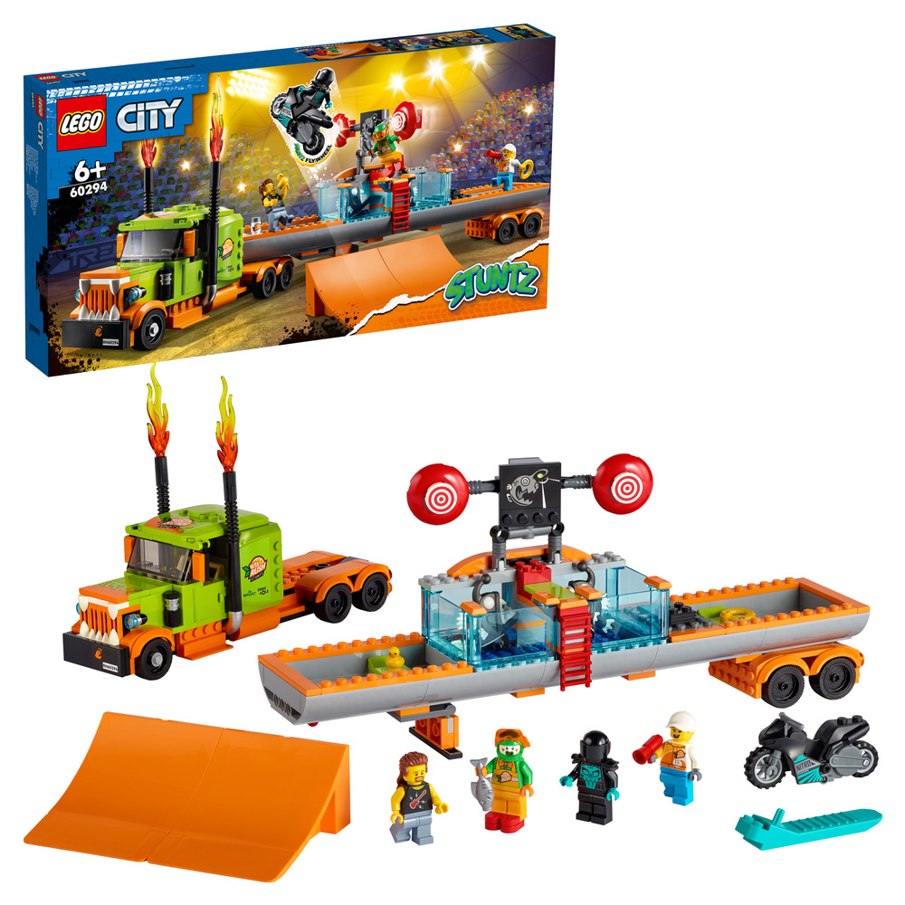 Конструктор LEGO City Stuntz 60294 Грузовик для шоу каскадёров / игровой набор детский лего сити для #1