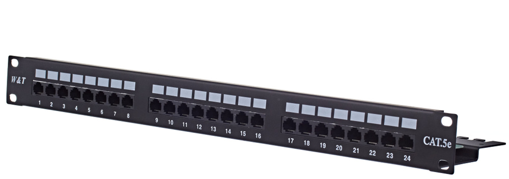 Патч-панель 1U 19 дюймов, 24 порта RJ-45, категории 5E WT-2126 #1