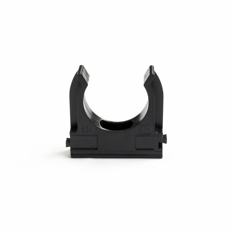 Крепеж-клипса d 16 мм (150 шт) черная, клипса для гофрированной или гладкой трубы наружным диаметром #1