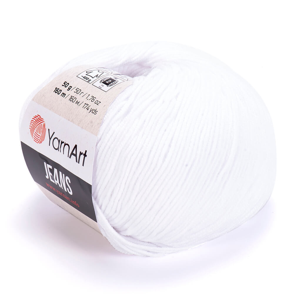 Пряжа Yarn-Art Jeans, 5 мотков (160м, 50гр), цвет 62 Отбелка #1