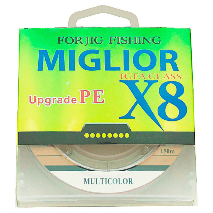 Шнур плетеный Fish Season MIGLIOR x8 150 м, 0.16 мм, 5-ти цветный, 12 кг #1