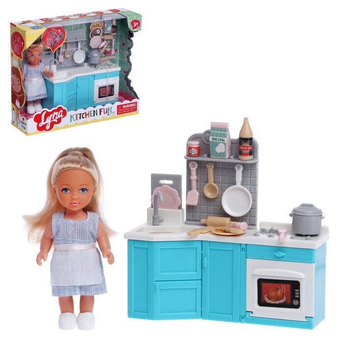 Кукла малышка Повар Lyna с набором мебели и аксессуарами, разноцветный выбор  #1